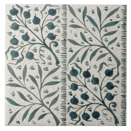 レプロレア1870s Wm Morris Co Hand色彩の鮮やか タイル (正面)