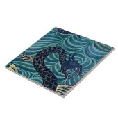 レプロヴィンテージブルーシーホースデモーガンタイル タイル (側面)