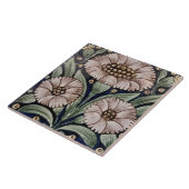 レプロヴィンテージホワイトローズフローラデモーガンタイル タイル (側面)