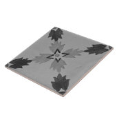 レプロ幾何スペインのアズレホスフローラグレー タイル (側面)