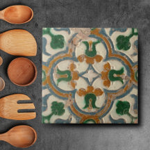 レプロ幾何スペインのアズレホスフローラタイル