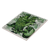 レプロ·デ·モルガン鳥と雛のふ化手描き タイル (側面)