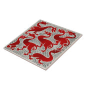 レプロ·デ·モルガン·レッド·ラスター+シルバー·ファンタスティック·アヒル タイル (側面)