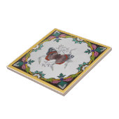 レプロ·ミントン·バタフライ·シリーズアンティーク1組 タイル (側面)