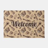 レベチコのパターン書式 ドアマット (正面)