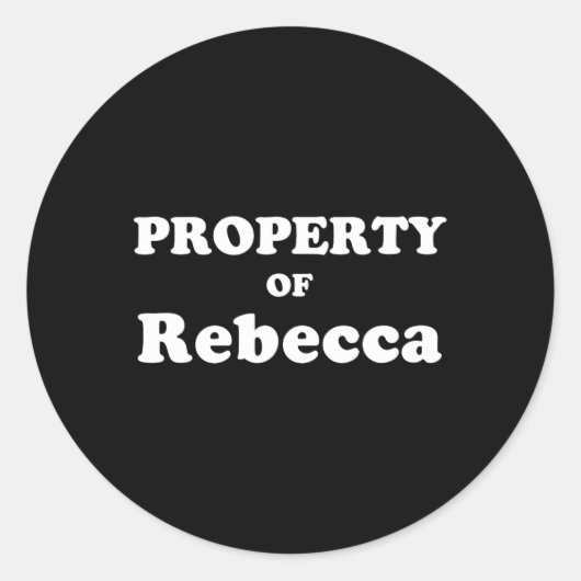 レベッカのユニークな新郎ギフト ラウンドシール (正面)