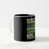 レベッカの女の子の名前の定義 ツートーンマグカップ (正面左)