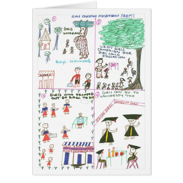 レベッカは女の子の教育の動きを説明します (正面)