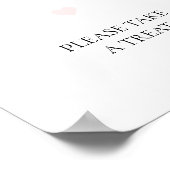 レベッカシンプルデザート結婚テーブルの看板 ポスター (角)