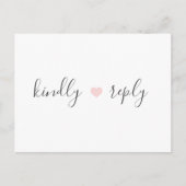 レベッカシンプル書道エレガント結婚式RSVP ポストカード (正面)