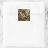 レベッカ彼女の家族との別れを告げる, c.1562 スクエアシール (バッグ)