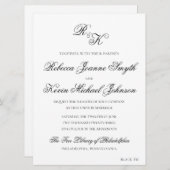 レベッカ – クラシック結婚式招待状 招待状 (正面/裏面)