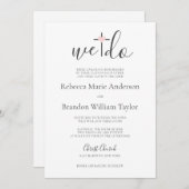 レベッカ クリスチャン クロス＆ハート ウィ・ドゥ ウェディング 招待状 (正面/裏面)