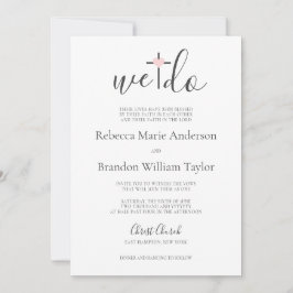 レベッカChristian Cross & ハートWe Do 結婚's 招待状