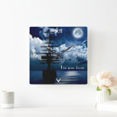 レベディネントラウムウール スクエア壁時計 (ホーム)