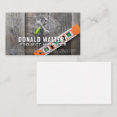 レベラーと木材 | ハンドツールの設計図 名刺 (正面/裏面)