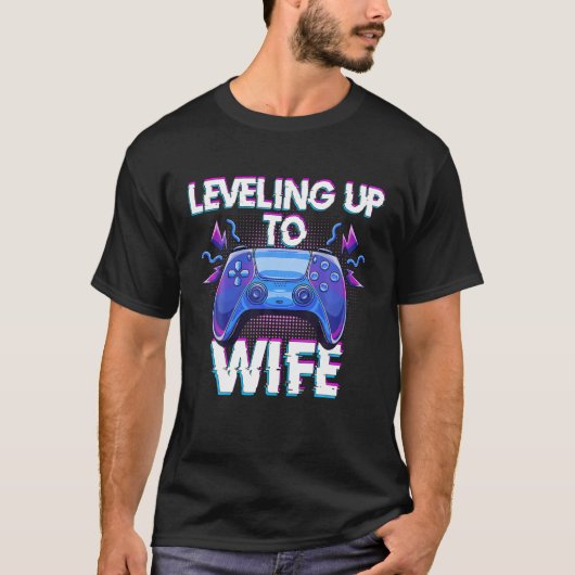 レベリングを妻に結婚ゲーマー妻フィアンスガム Tシャツ (正面)