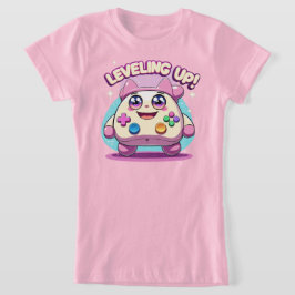 レベリング！可愛いゲームコントローラかわいいT型 Tシャツ