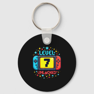 レベルアップの時です 7 アンロック済み 7歳の誕生日 おめでとう ボーイ ビデオ キーホルダー