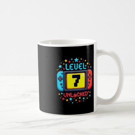 レベルアップの時です 7 アンロック 7歳の誕生日 おめでとう ボーイ ビデオ コーヒーマグカップ (右)