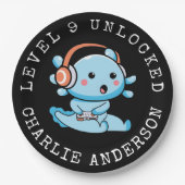 レベルアップアクソロトル誕生日 ペーパープレート (正面)