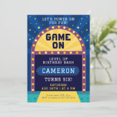 レベルアップアーケードゲームパーティー 招待状 (スタンド正面)