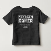 レベルアップゲーマーパパ子Next Genプレーヤーマッチング トドラーTシャツ (正面)