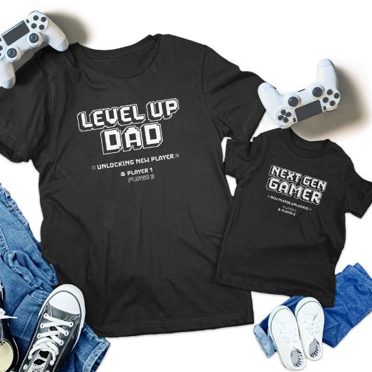 レベルアップゲーマーパパ子Next Genプレーヤーマッチング ベビーボディスーツ