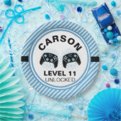 レベルアップパーソナライズされたゲーマーパーティー誕生日 ペーパープレート (パーティー)