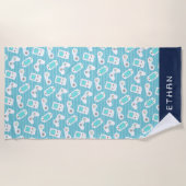 レベルアップパーソナライズされた ビーチタオル (正面)