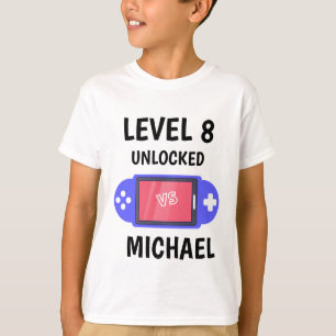 レベルアップビデオゲームコントローラ誕生日の子供 Tシャツ