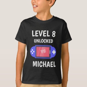 レベルアップビデオゲームコントローラ誕生日の子供 Tシャツ
