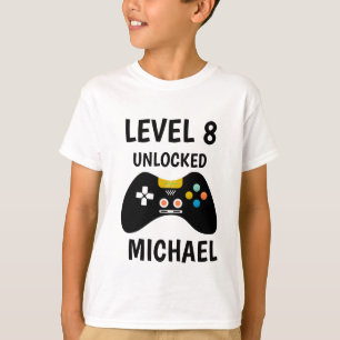 レベルアップビデオゲームコントローラ誕生日の子供 Tシャツ