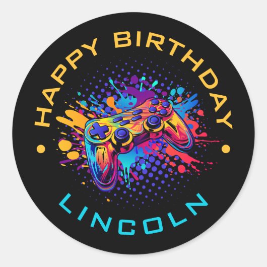 レベルアップビデオゲームコントローラ ラウンドシール (正面)