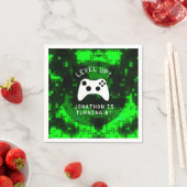 レベルアップビデオゲームトラック誕生日パーティー スタンダードカクテルナプキン (インサイチュ)