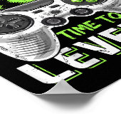 レベルアップ誕生日ボーイビデオゲーム ポスター (角)