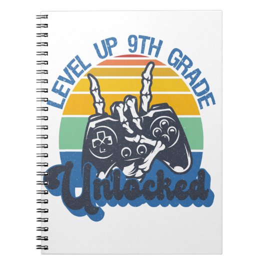 レベルアップ9級のロック解除済みゲーム新学期 ノートブック (正面)