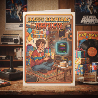 レベルアップ!お誕生日おめでとう甥っ子 カード