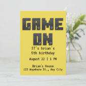 レベルアップ！エピックビデオゲーム誕生日招待状 招待状 (スタンド正面)