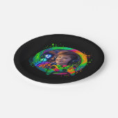 レベルアップ！ゲーマー テーマのカスタム フォト 紙皿 (アングル)