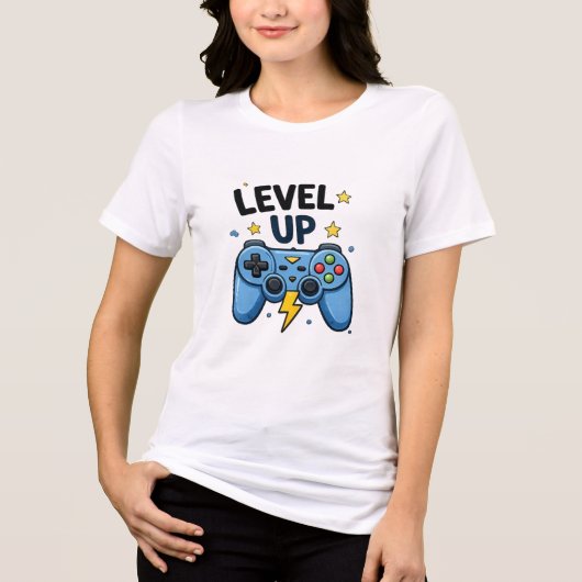 レベルアップ ゲーマー トライブレンドTシャツ (正面)