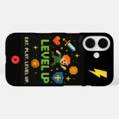 レベルアップ ゲーマー iPhone 16 ケース - ピクセル レトロ スタイル Case-Mate iPhoneケース (裏面 (横))