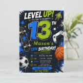 レベルアップ ゲーム スポーツ 誕生日 招待状 (スタンド正面)