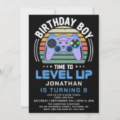 レベルアップ ゲーム 誕生日パーティー ご招待 招待状 (正面)