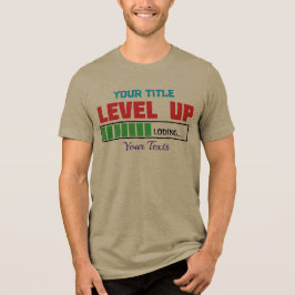 レベルアップ テキスト 緑の進行状況バー トライブレンドTシャツ