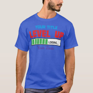 レベルアップ テキスト 緑の進行状況バー Tシャツ