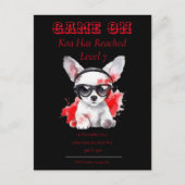 レベルアップ バースデー招待状 ゲームオン , ゲーミング ポストカード (正面)