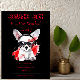 レベルアップ バースデー招待状 ゲームオン , ゲーミング ポストカード