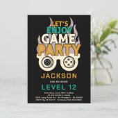 レベルアップ ビデオゲーム バースデーパーティー 招待状 (スタンド正面)