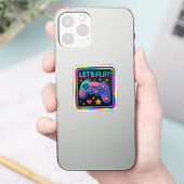 レベルアップ ピクセルアート ゲーマーバッジ シール (スマートフォン)